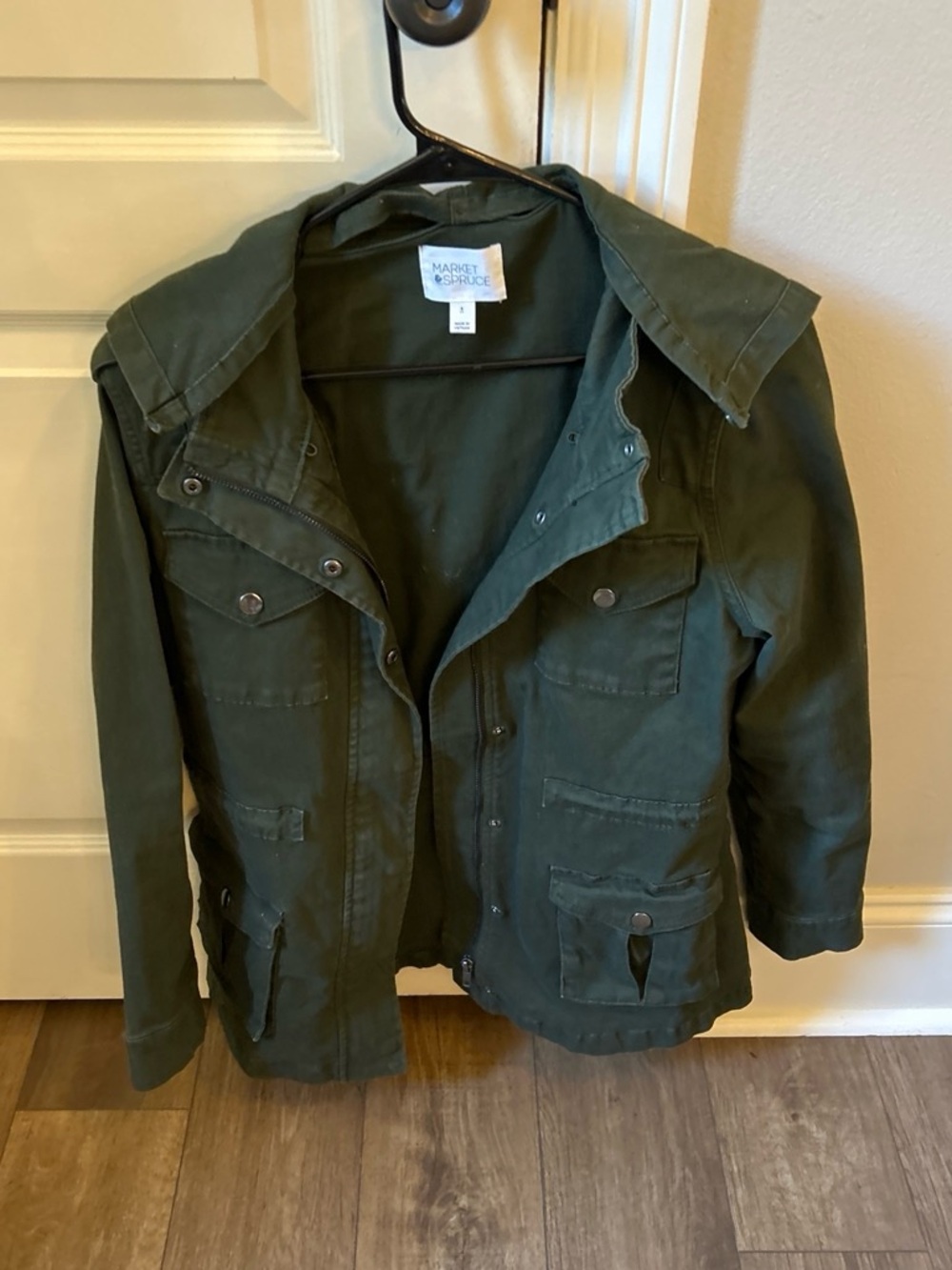 Market & Spruce Dark Olive Green Utility Field Jacket